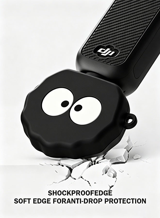 SUNDAREE غطاء حماية سيليكوني لـ Pocket 4، 8 قطع، غطاء حماية لـ DJI OSMO Pocket 4، حافظة واقية، واقي عدسة، قاعدة، غشاءان للعدسة، لـ DJI OSMO Pocket 4 Creator Combo (أسود، 8) - Image 2