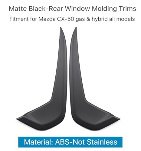 Birbenben ABS Matte Black Rear Window Trim Molding Covers for 2023-2026 Mazda CX-50, Flat Black Outside D Pillar Post Molding Cover Trims Compatible with Mazda CX50 CX 50 Hybrid 2024 2025 - Image 3