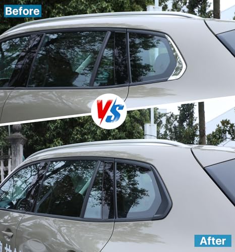 Birbenben ABS Matte Black Rear Window Trim Molding Covers for 2023-2026 Mazda CX-50, Flat Black Outside D Pillar Post Molding Cover Trims Compatible with Mazda CX50 CX 50 Hybrid 2024 2025 - Image 5