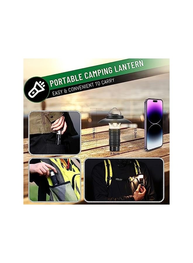 إيروريكس فانوس تخييم LED معلق، ضوء خيمة عتيق مع خطاف مشبك قابل لإعادة الشحن، مصباح طوارئ محمول مقاوم للماء للاستخدام في الهواء الطلق للمنزل والمشي لمسافات طويلة وانقطاع التيار الكهربائي - Image 5