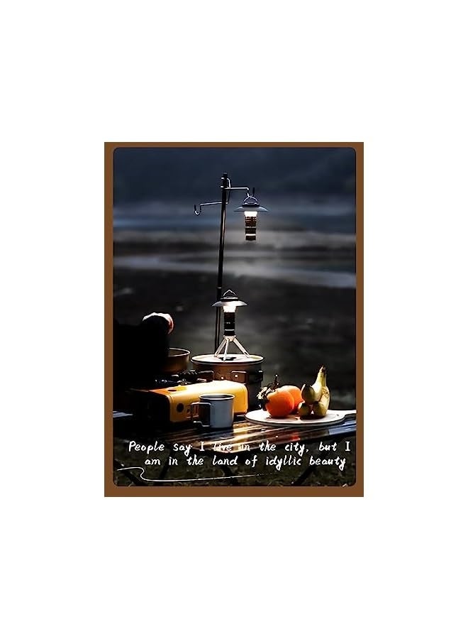 إيروريكس فانوس تخييم LED معلق، ضوء خيمة عتيق مع خطاف مشبك قابل لإعادة الشحن، مصباح طوارئ محمول مقاوم للماء للاستخدام في الهواء الطلق للمنزل والمشي لمسافات طويلة وانقطاع التيار الكهربائي - Image 4