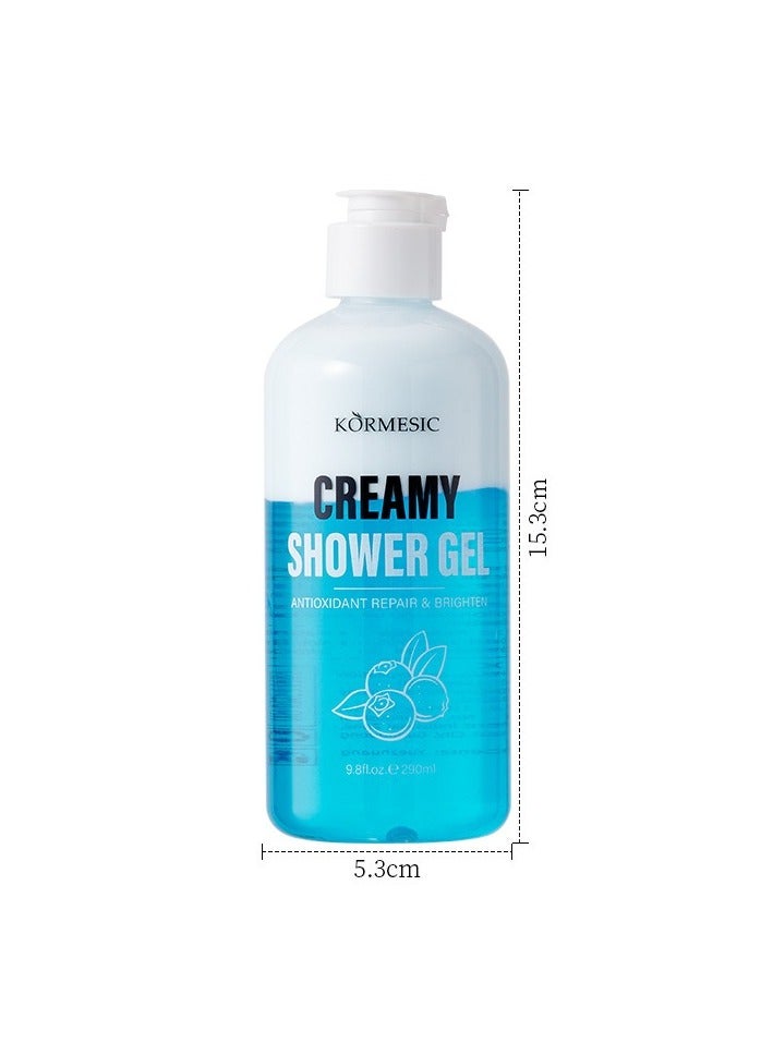 Kormesic Blueberry Milk Foam Body Wash 290ml - Sweet & Nourishing - Image 2