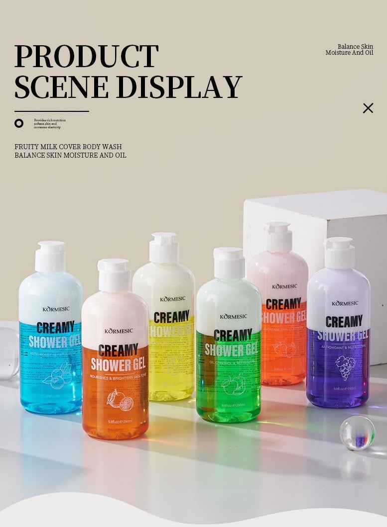 Kormesic Blueberry Milk Foam Body Wash 290ml - Sweet & Nourishing - Image 4