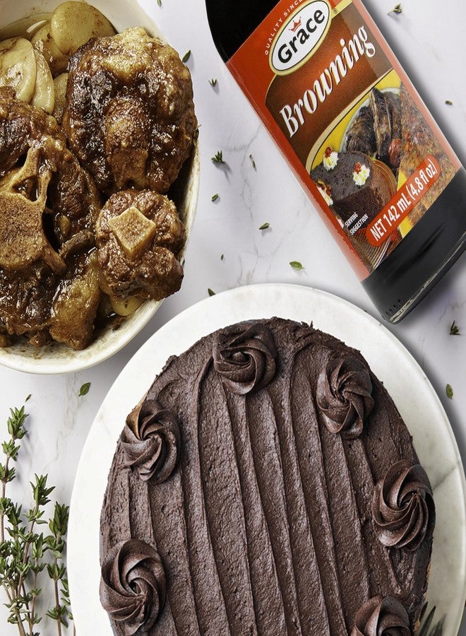 Grace صلصة براونينغ غريس الجامايكية 4.8 أونصة - عبوتان من صلصة البراونينغ للشواء والخبز للأطعمة الجامايكية - صلصة توابل جامايكية لمرق اللحم البقري ومرق الخضار ومرق البراونينغ وتوابل ذيل الثور الجامايكية - Image 2