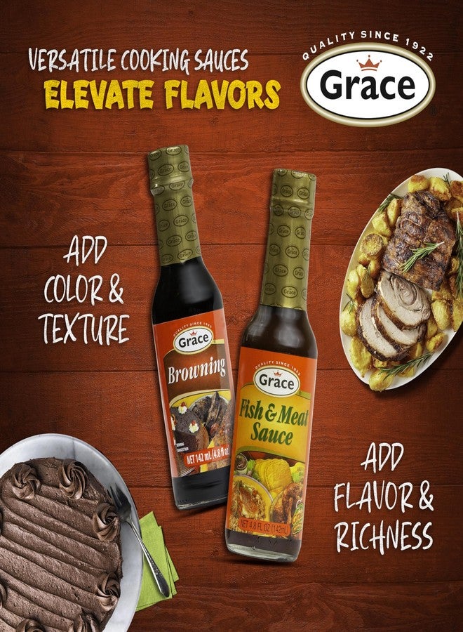 Grace صلصة براونينغ غريس الجامايكية 4.8 أونصة - عبوتان من صلصة البراونينغ للشواء والخبز للأطعمة الجامايكية - صلصة توابل جامايكية لمرق اللحم البقري ومرق الخضار ومرق البراونينغ وتوابل ذيل الثور الجامايكية - Image 5