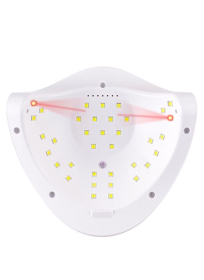 Arabest - Professional 80W UV LED Gel Nail Polish Dryer Curing Light with 4 Timer Settings Automatic Sensor for Fingernails Toenails White - Image 1