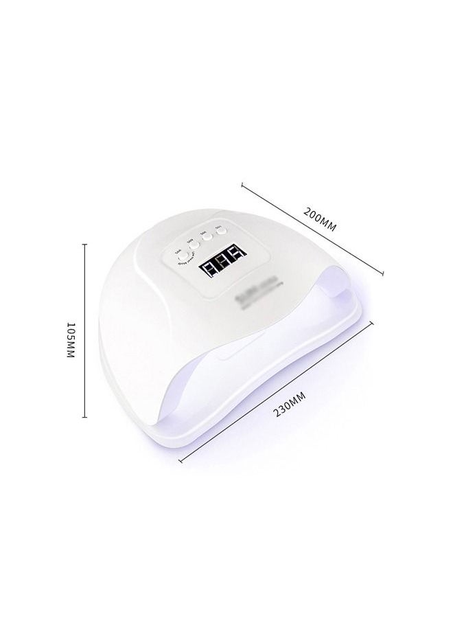 Arabest - Professional 80W UV LED Gel Nail Polish Dryer Curing Light with 4 Timer Settings Automatic Sensor for Fingernails Toenails White - Image 1