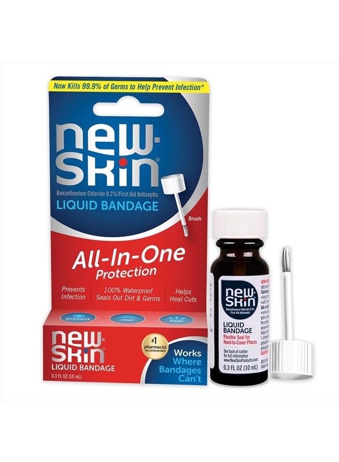 NEW-SKIN ضمادة سائلة لالجروح والخدوش الطفيفة، 0.3 أونصة - Image 1