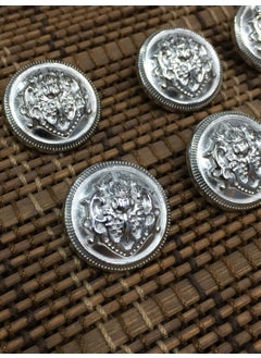 Karan Tuhafiye Karan Haberdashery Trench Coat and Blazer Jacket Button Set Silver  - Image 2