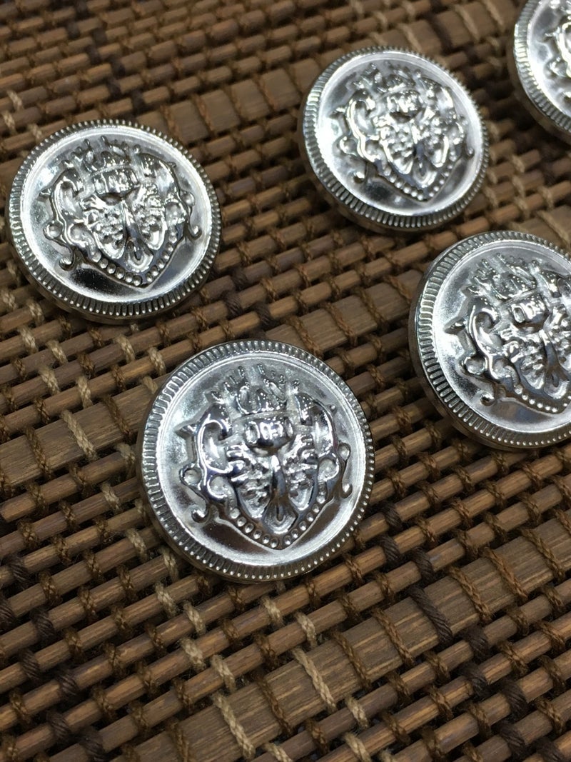 Karan Tuhafiye Karan Haberdashery Trench Coat and Blazer Jacket Button Set Silver - Image 2