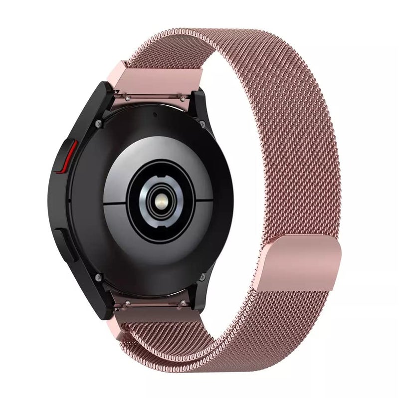 ACHOR ACH57 20MM No Gap Watch Straps Compatible for Samsung Galaxy Watch 5 Bands 44mm 40mm/ Pro 45mm/ Watch 4 Classic 46mm 42mm (MAGNETIC MILANESE [ ROSE PINK ], 20MM [ NO GAP ROUND END ]) - Image 4
