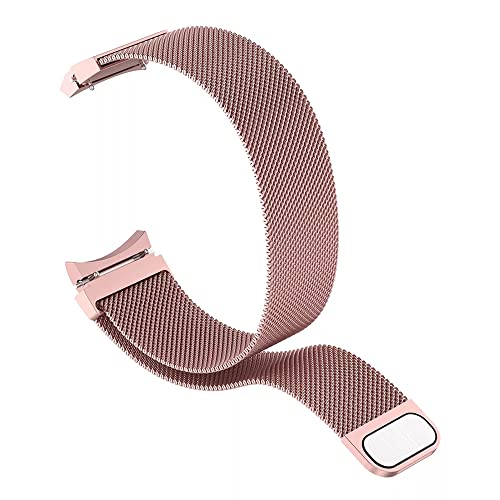 ACHOR ACH57 20MM No Gap Watch Straps Compatible for Samsung Galaxy Watch 5 Bands 44mm 40mm/ Pro 45mm/ Watch 4 Classic 46mm 42mm (MAGNETIC MILANESE [ ROSE PINK ], 20MM [ NO GAP ROUND END ]) - Image 1