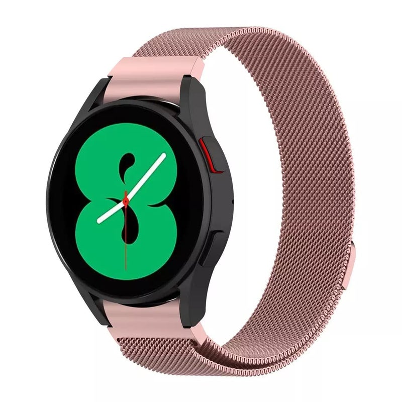 ACHOR ACH57 20MM No Gap Watch Straps Compatible for Samsung Galaxy Watch 5 Bands 44mm 40mm/ Pro 45mm/ Watch 4 Classic 46mm 42mm (MAGNETIC MILANESE [ ROSE PINK ], 20MM [ NO GAP ROUND END ]) - Image 3