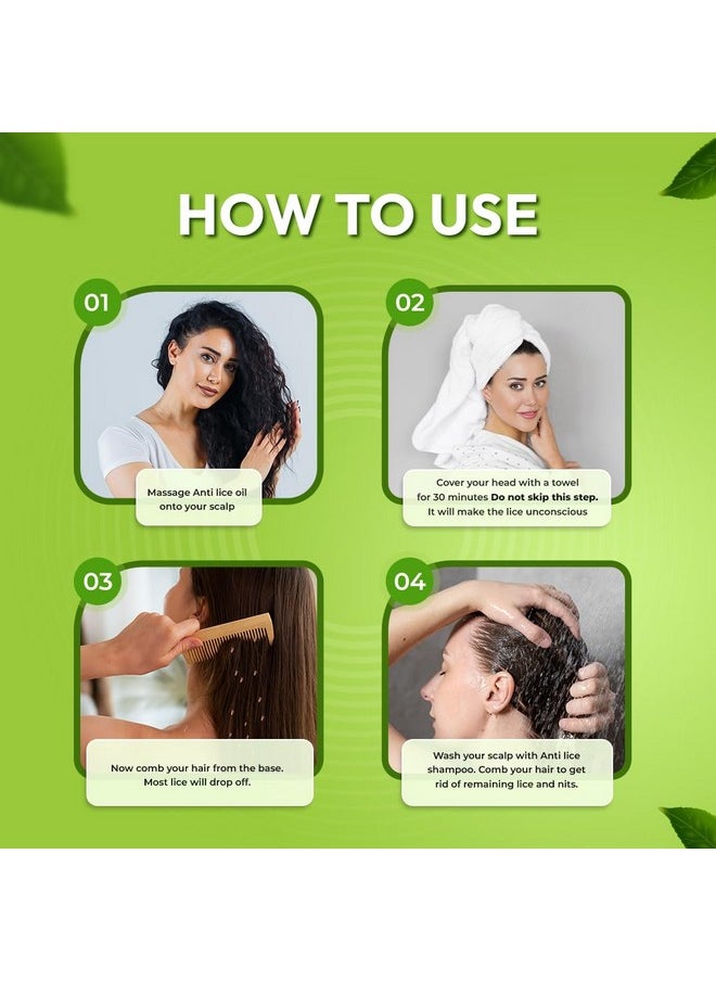 في كير مجموعة شامبو وزيت Vcare Anti Lice (عبوة من قطعتين)، تزيل القمل والصئبان | علاج القمل | قمل الرأس | إزالة بيض القمل - 90 مل  - Image 5