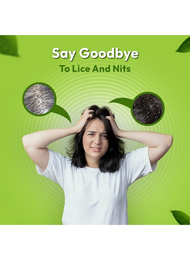 في كير مجموعة شامبو وزيت Vcare Anti Lice (عبوة من قطعتين)، تزيل القمل والصئبان | علاج القمل | قمل الرأس | إزالة بيض القمل - 90 مل  - Image 2