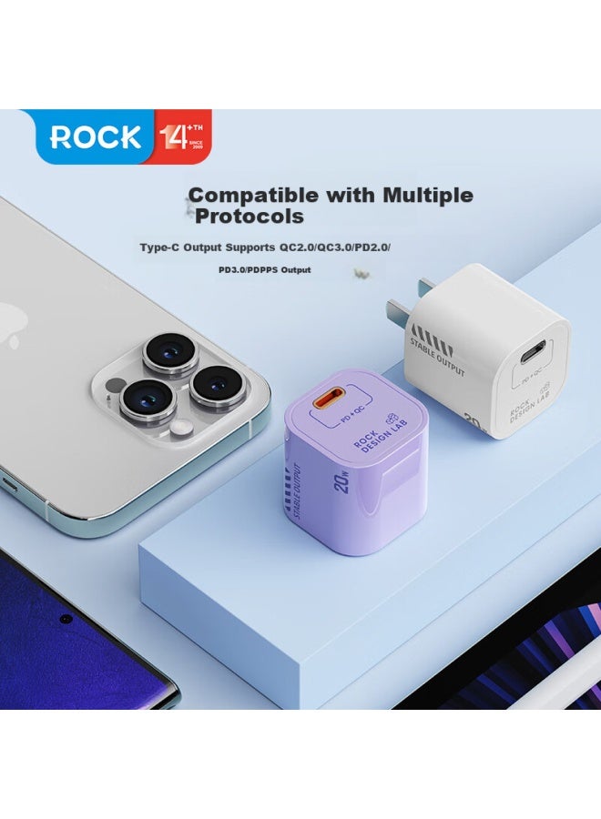 Rock Apple Type-c Pd33w Gan Charger For Iphone 16 Pro Max, Xiaomi, Huawei, Ipad - Image 3