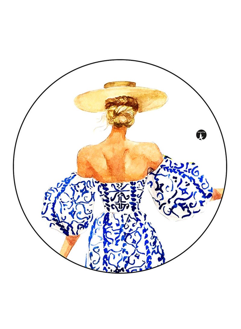 A Woman Printed Mouse Pad Multicolour