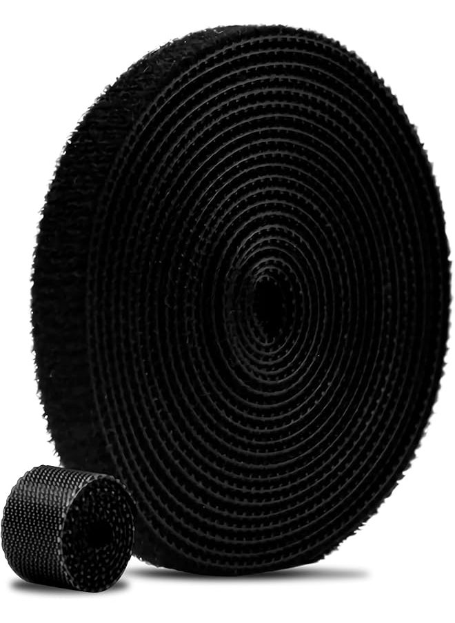 erorex - Fastening Tape Cable Ties 2Cmx5M Reusable Fastening Nylon Tape Cable Straps Roll Double Sided Self Gripping Hook And Loop Straps Wire Ties Cords Management Cable Organizer Straps - Image 1