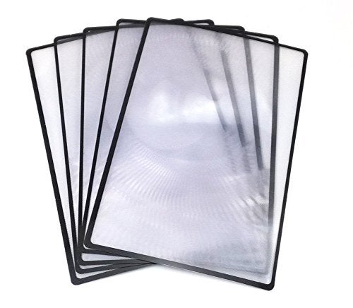yueton 5pcs 3X Magnifying Lens Magnifier Fresnel Lens for Reading - Image 1