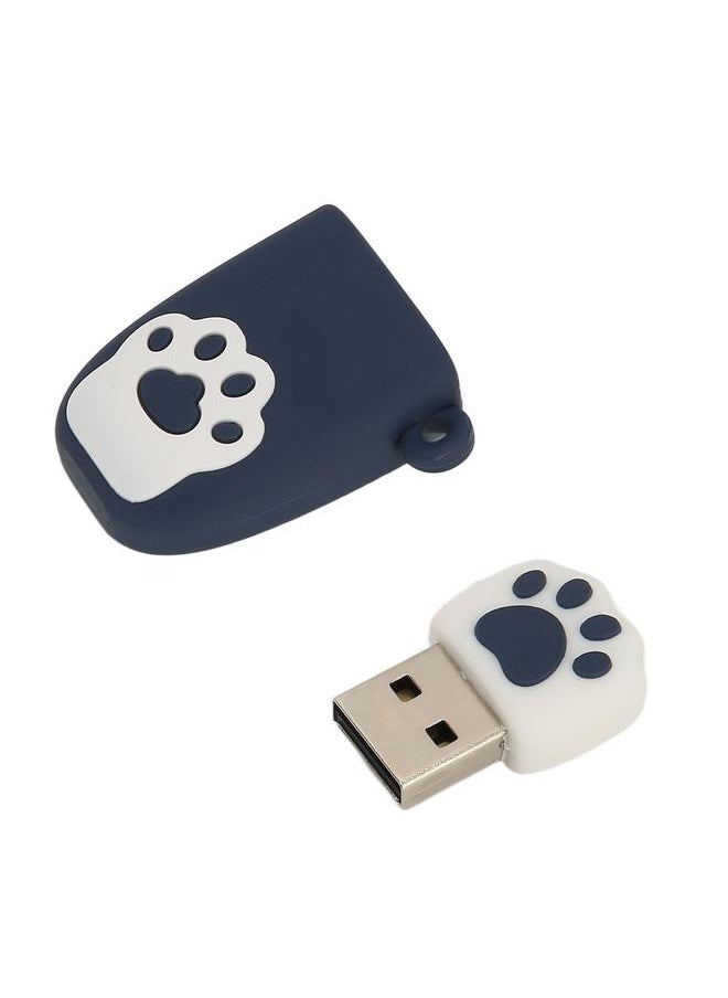 Thoraya Cat claw USB flash drive mini cute USB flash drive gift USB flash drive car USB flash drive creative cartoon USB flash drive dark blue 32G  - Image 2