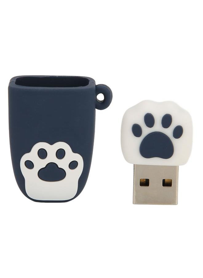 Thoraya Cat claw USB flash drive mini cute USB flash drive gift USB flash drive car USB flash drive creative cartoon USB flash drive dark blue 32G  - Image 1