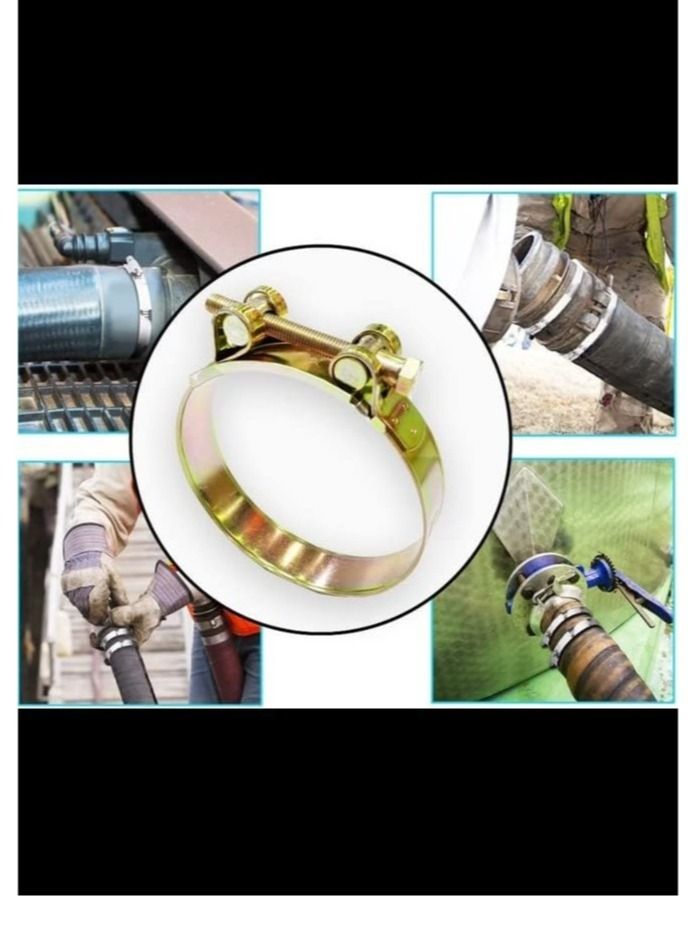 عباسلي مشبك خرطوم على شكل T-Bolt مطلي بالزنك - Image 2