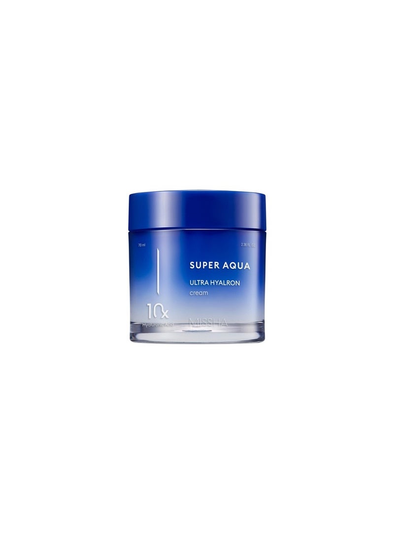 Missha Korean Super Aqua Ultra Hyalron Cream , With Baobab Extracts And Glacier Water , Oil-Free Face Cream With A Very Light Texture , 70Ml 70ml - Image 1