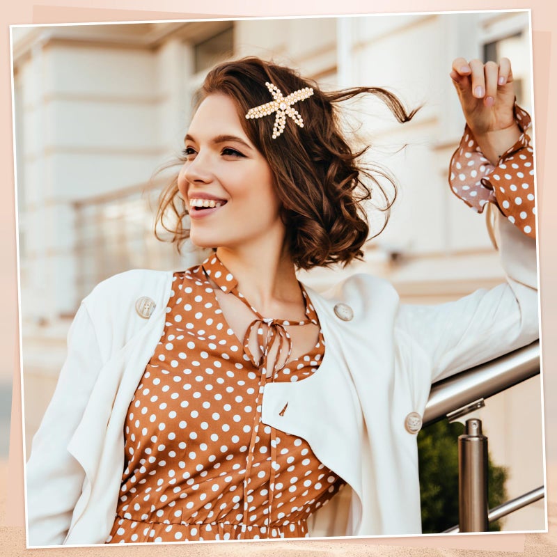 obeoby 4Pcs Pearls Hair Clips, Rhinestone Starfish Hair Clips Fashion Beach Accessories Gifts for Women Girls - Image 5