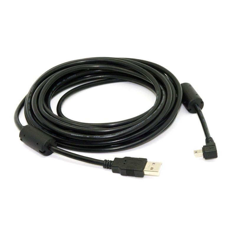 JSER Mini USB B Type 5pin Male Right Angled 90 Degree to USB 20 Male Data Cable with EMI Ferrite Core 5M - Image 2