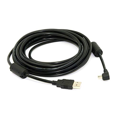 JSER Mini USB B Type 5pin Male Right Angled 90 Degree to USB 20 Male Data Cable with EMI Ferrite Core 5M - Image 1