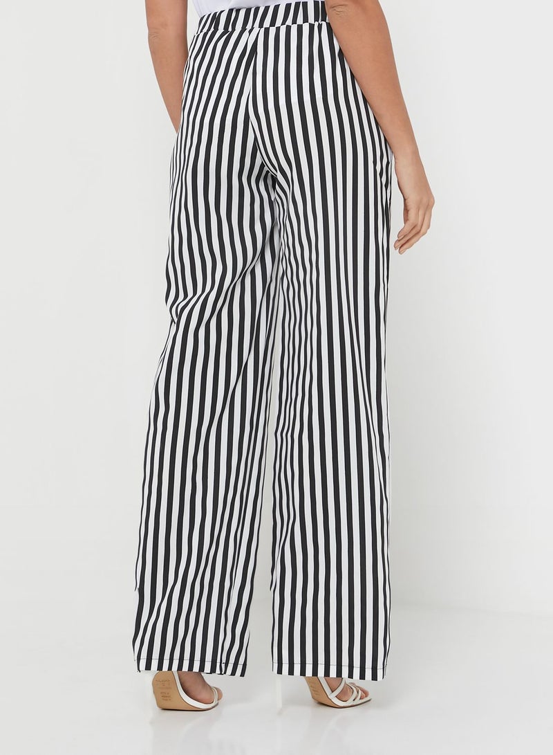 boohoo Striped Wide Leg Pants - Image 2