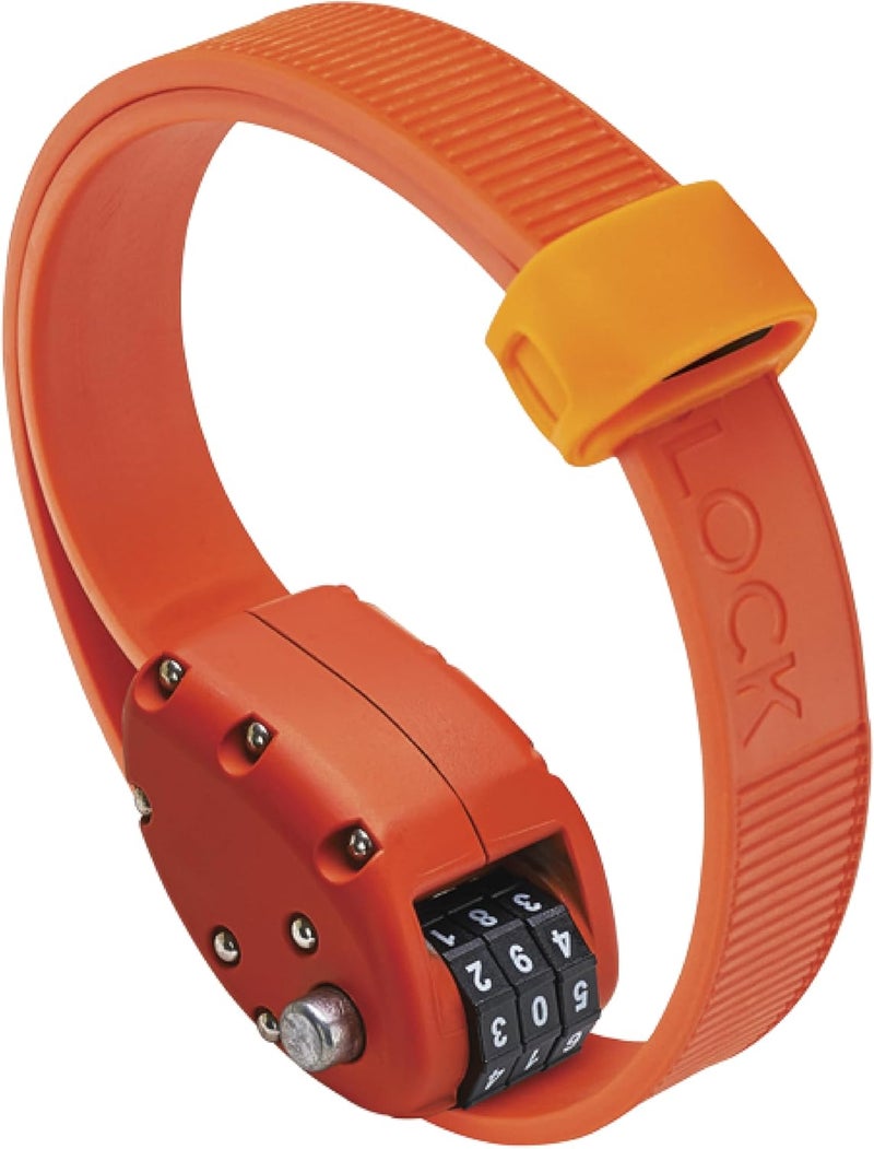 OTTOLOCK Cinch Lock - Lightweight Anti Theft Compact Combination Bike Lock, Ideal for Quick Stops, Bicycle Accessories, OTTO Orange, 18 Inch - Image 1