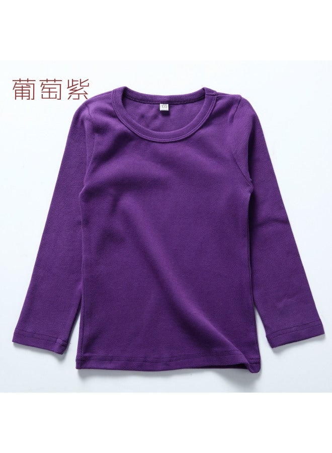 And Winter Kidsren's Bottoming Shirts For Boys And Girls Baby Round Neck Pure Color Long-sleeved T-shirt Tops Dropshipping T