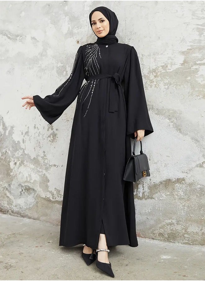 General Vestidos modestos con cinturones y pedrería de Ramadán, elegantes faldas largas holgadas, vestidos musulmanes, túnicas para las mujeres  - Image 1