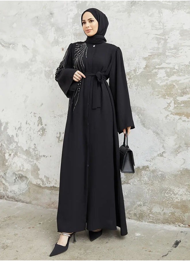 General Vestidos modestos con cinturones y pedrería de Ramadán, elegantes faldas largas holgadas, vestidos musulmanes, túnicas para las mujeres  - Image 2