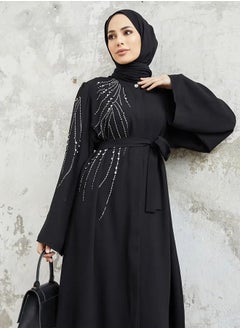 General Vestidos modestos con cinturones y pedrería de Ramadán, elegantes faldas largas holgadas, vestidos musulmanes, túnicas para las mujeres  - Image 3