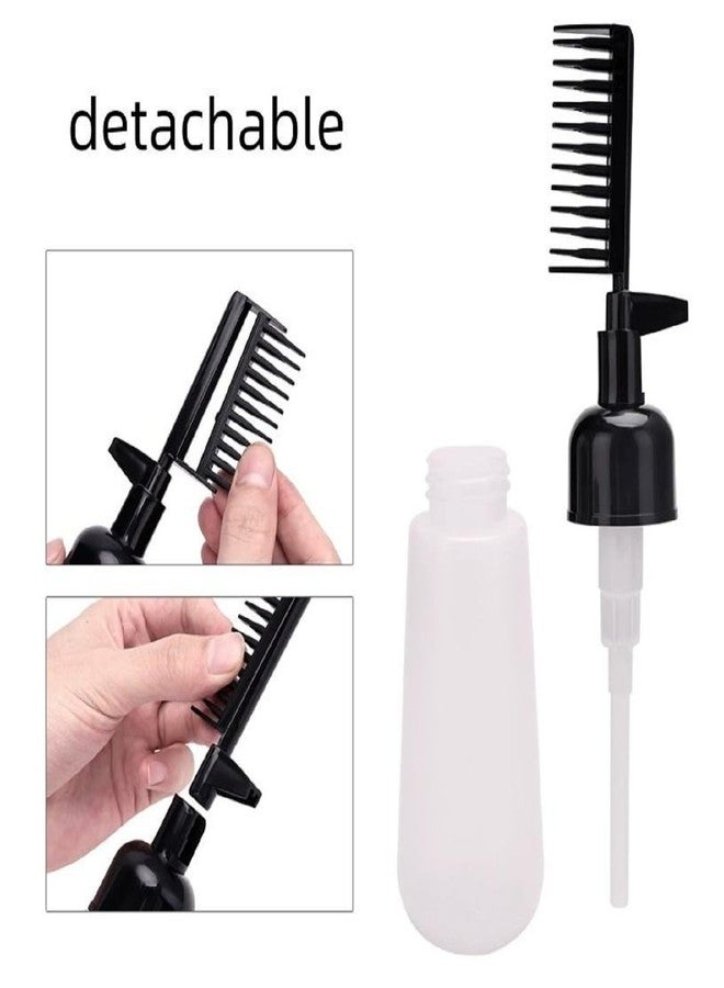 KRYLAR Comb Applicator Plastic Bottle for Hair Oil & Hair Color Dye- Coloring Styling Tool Bottle with Comb Nozzle Brush for Salon, Root Touch Up, Scalp Oil Applicator SCALP Treatment Bottle (Multi) - Image 3