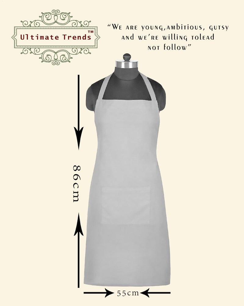 Ultimate Trends Digital Printed Designer Embroidery Patterns Kitchen Aprons With Long Life Fabrics (1, Blue) - Image 5