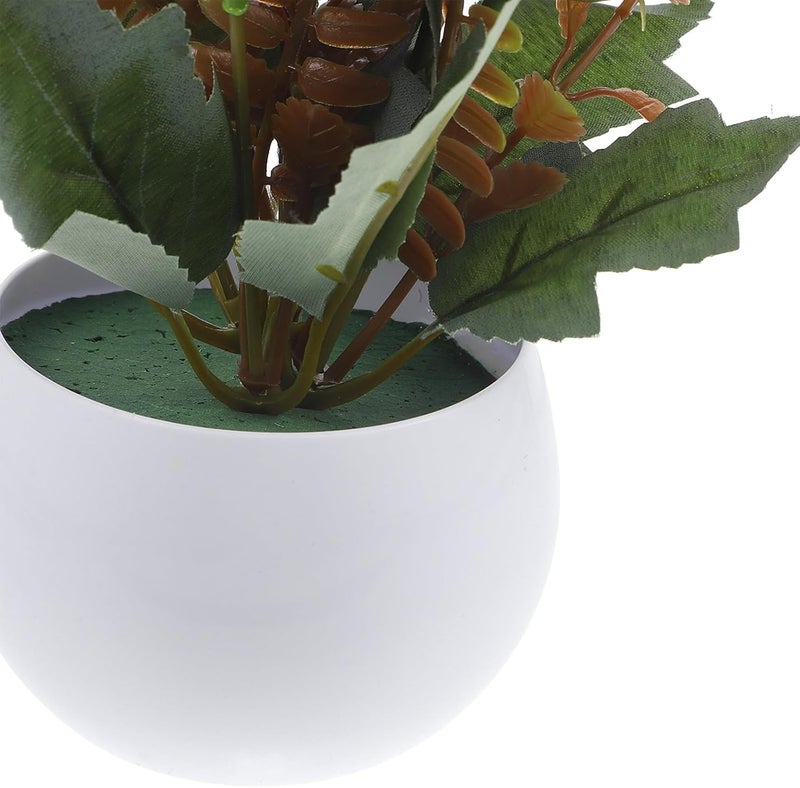 IMIKEYA Artificial Potted Rose Plant Faux Small Bonsai Red Flowerpot Decor Realistic Artificial Flowers for Indoor Tabletop Home Office Decoration - Image 5