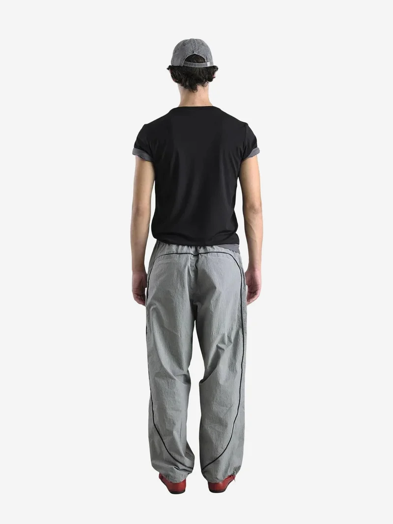 Giesto GIESTO Contrast Binding Detailed Baggy Ripstop Pants