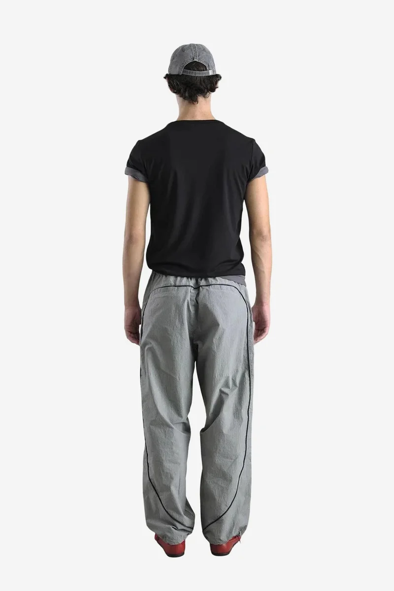 Giesto GIESTO Contrast Binding Detailed Baggy Ripstop Pants