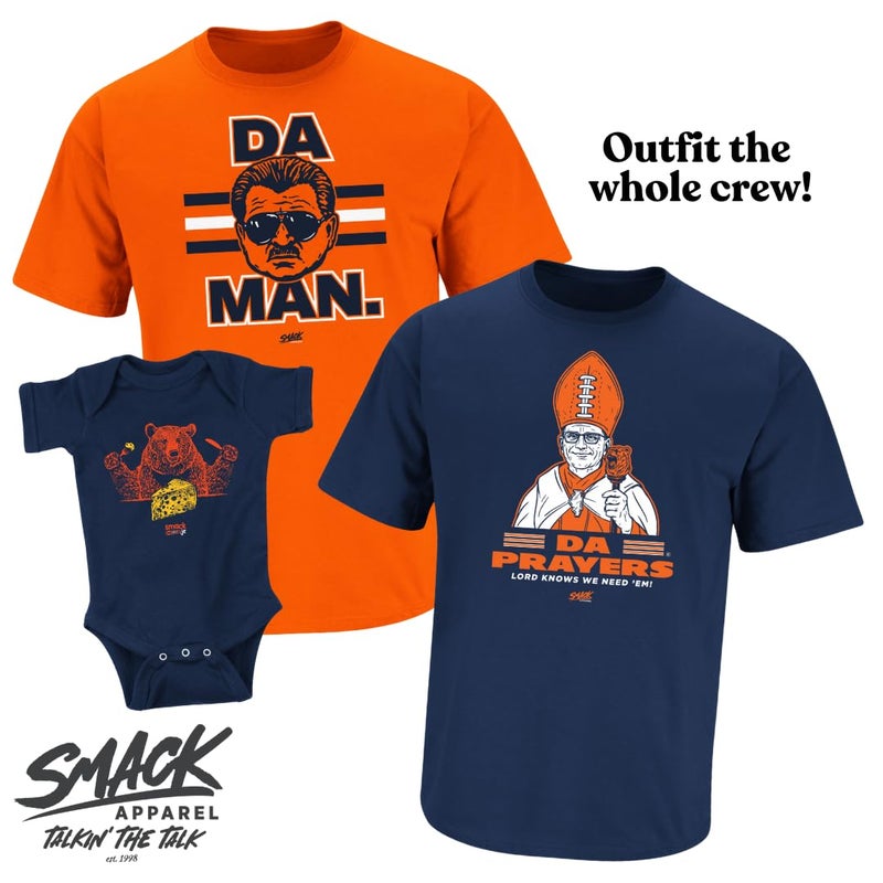 Smack Apparel Da Prayers T-Shirt for Chicago Football Fans (SM-5XL) (Navy Short Sleeve, X-Large) - Image 4