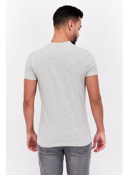 Canadian Peak Men Crew Neck Short Sleeves Solid T-Shirt, Grey  - Image 2