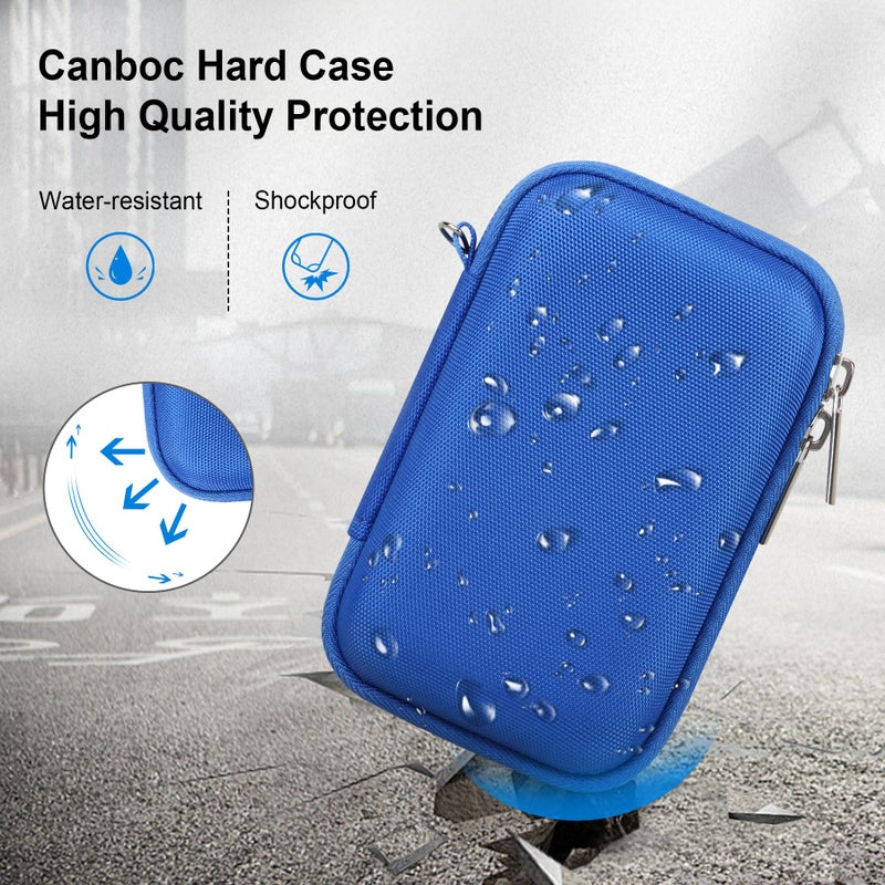 Canboc Carrying Case for KODAK PIXPRO WPZ2 Rugged Waterproof Digital Camera, Underwater Photography Camera Bag, Mesh Pocket fits USB Cable, Battery, Adapter, Blue (Case Only) - Image 4