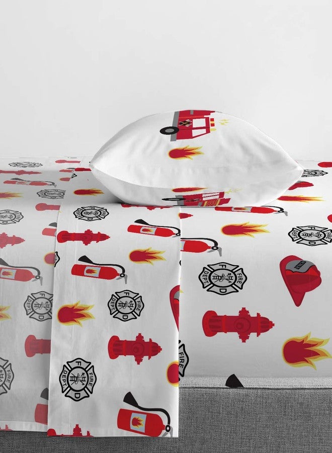 Jay Franco Trend Collector Go Fire Truck Go 5 Piece Twin Bed Set - Includes Comforter & Sheet Set - Super Soft Fade Resistant Microfiber Bedding - Image 4