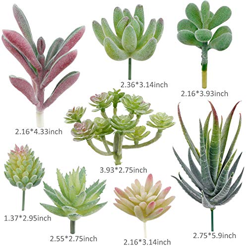 Augshy Artificial Succulents, 16 Pack Fake Succulents Plants Artificial Small Fake Plants Faux Succulents Unpotted for Lotus Landscape Decorative Garden Arrangement Decor - Image 3