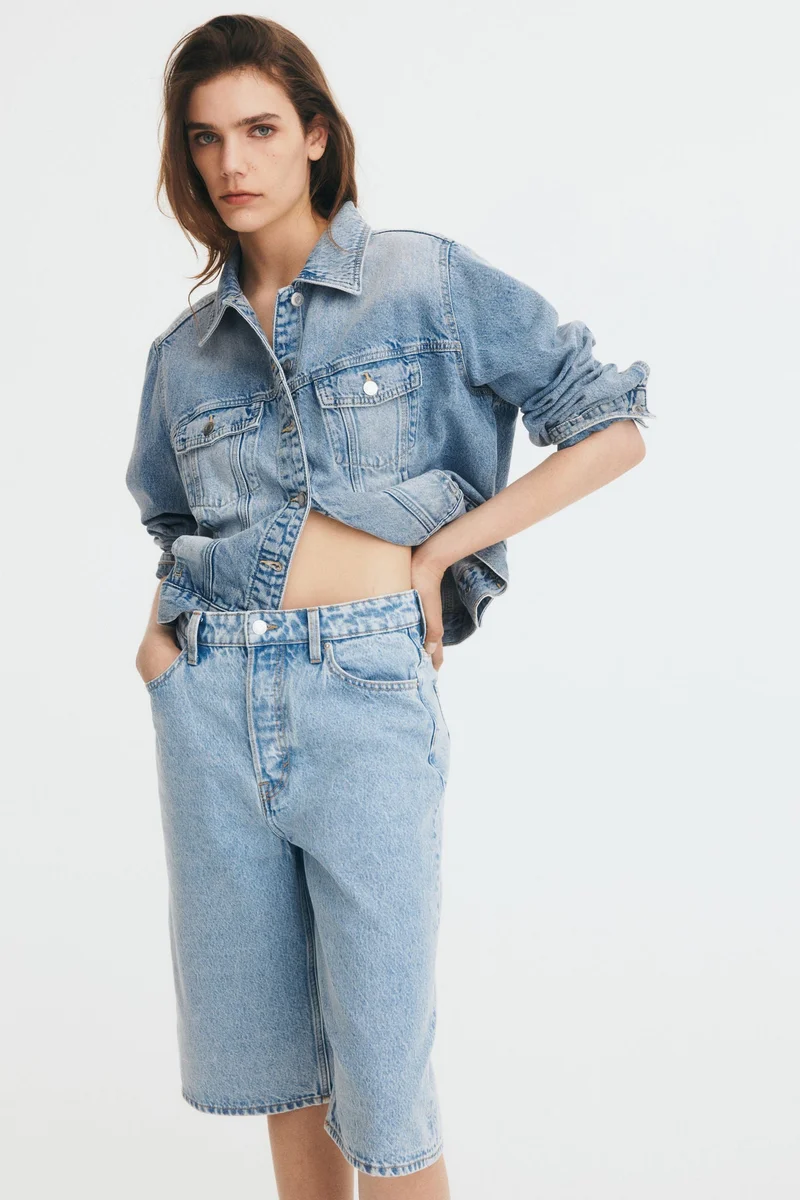 H&M High Knee Denim shorts