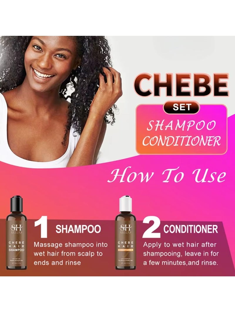 Sevich 100ml Chebe Hair Shampoo Thin Loss Hair Treatment Scalp Skin Refresh and Clean Hair Chebe Shampoo for Hair Regrowth Naturals Chebe Shampoo with African Chebe Essence Powder - Image 4