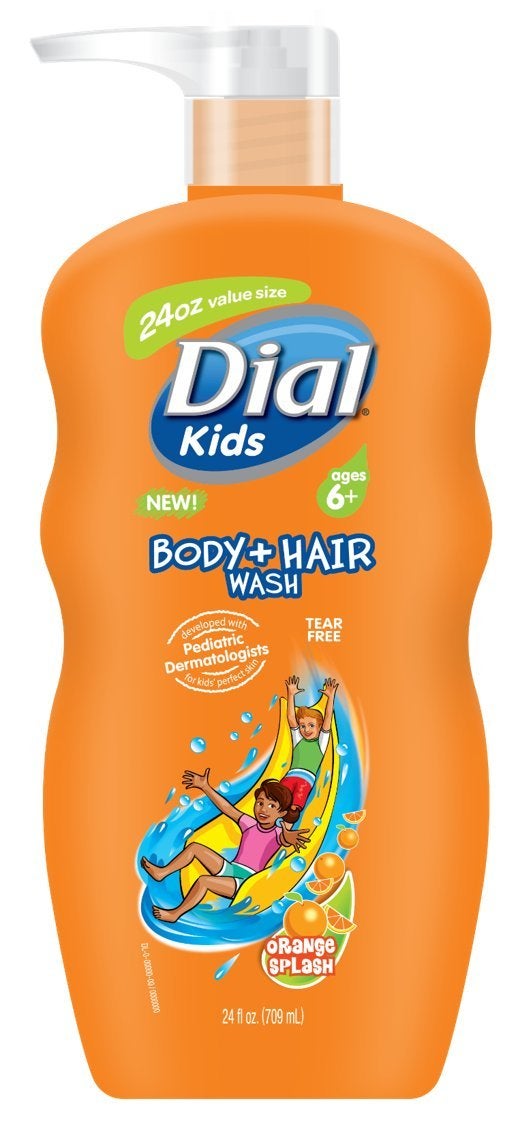 Dial Kids Body + Hair Wash, Orange Splash, 24 Ounce - Image 1