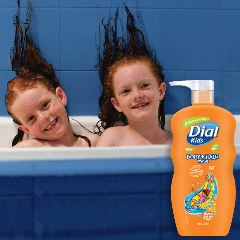 Dial Kids Body + Hair Wash, Orange Splash, 24 Ounce - Image 4
